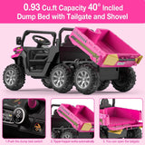 24V 2-Seater Ride-On Dump Truck For Kids With Remote Control