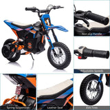 24V 7ah Kids Ride on Motorcycle,13.6MPH Fast Speed