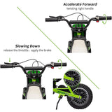 24V 7ah Kids Ride on Motorcycle,13.6MPH Fast Speed