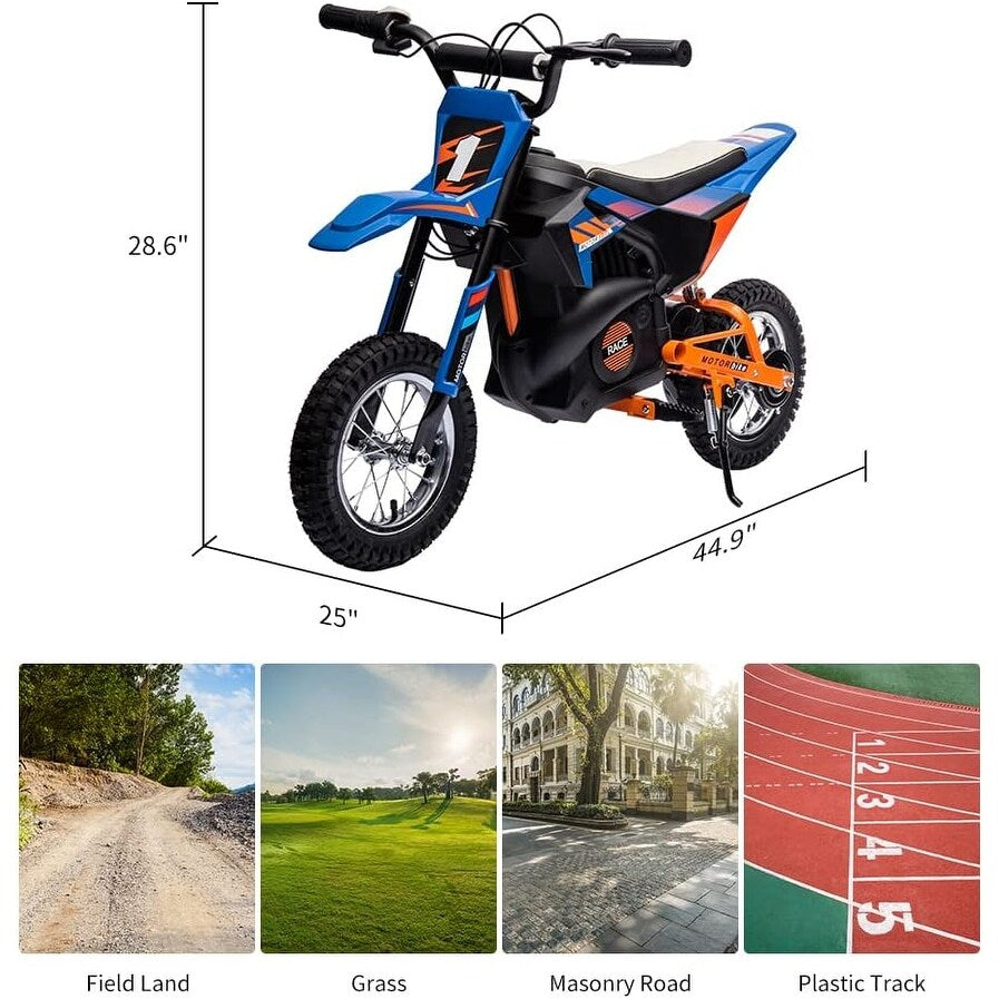 24V 7ah Kids Ride on Motorcycle,13.6MPH Fast Speed
