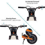 24V 7ah Kids Ride on Motorcycle,13.6MPH Fast Speed