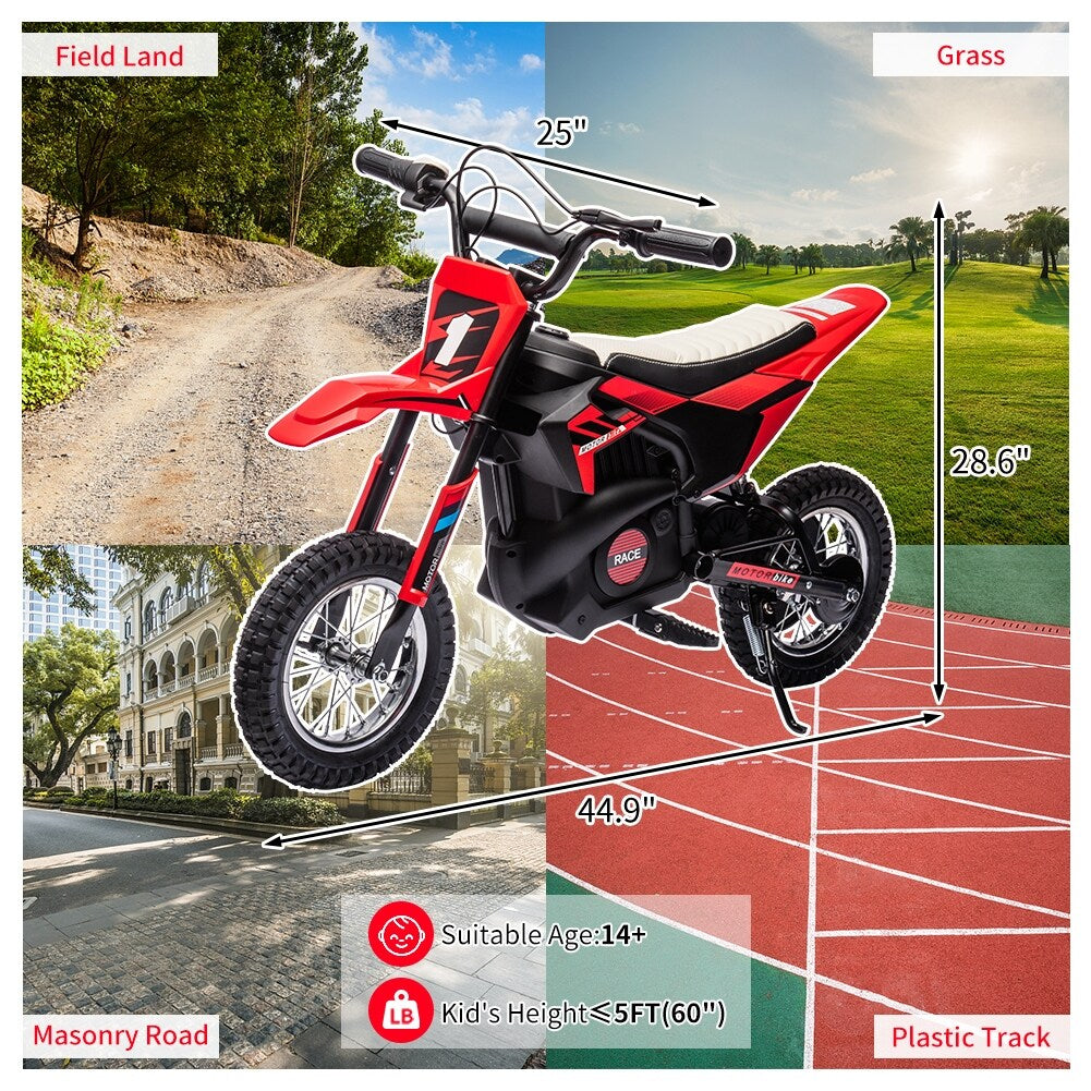 24V 7ah Kids Ride on Motorcycle,13.6MPH Fast Speed
