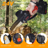 24V Electric Cordless Saw Woodworking Electric Chain Saw Wood Cutter - N/A