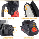24V Electric Cordless Saw Woodworking Electric Chain Saw Wood Cutter - N/A