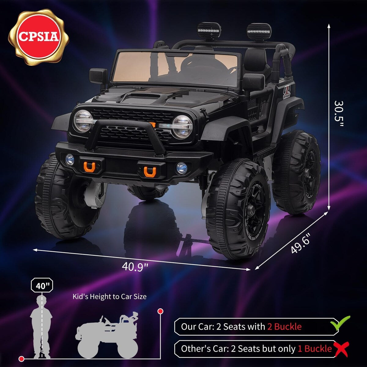 24V Kids Ride on Truck with 2 Seats
