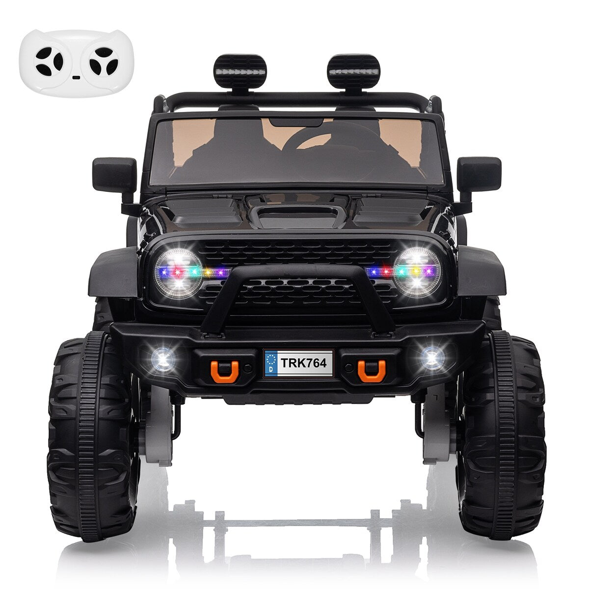 24V Kids Ride on Truck with Remote Control, 4 Motors, 7Ah Battery, Seat Width 2 Seater Electric Ride Toy
