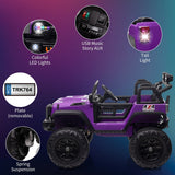 24V Kids Ride on Truck with Remote Control, 4 Motors, 7Ah Battery, Seat Width 2 Seater Electric Ride Toy