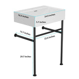 24" Bathroom Ceramic Console Sink with Overflow