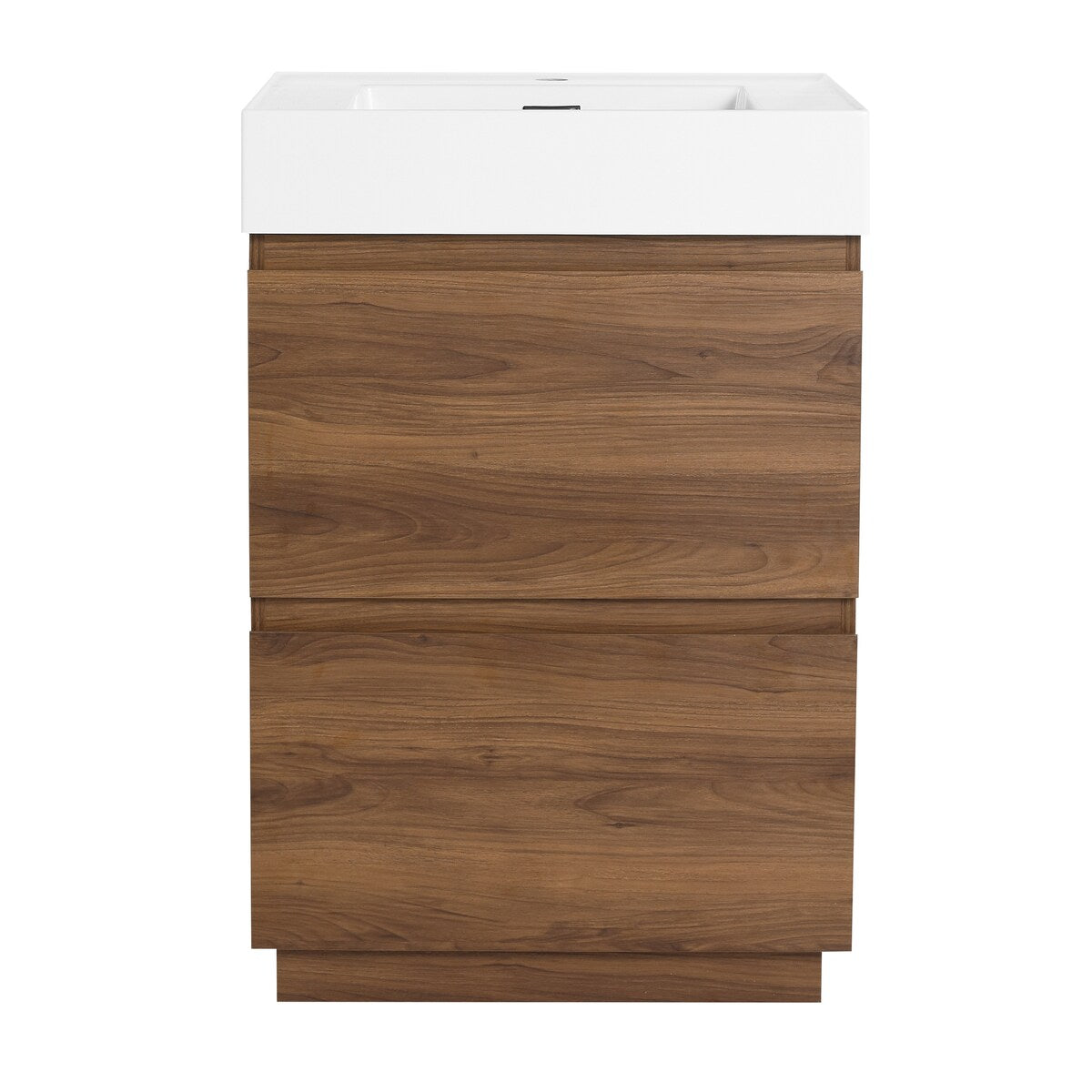 24" Bathroom Vanities with Single Sink Combo, Undermount Sink Cabinet with Double drawer, Freestanding Cabinet,Engineering wood
