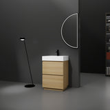24" Bathroom Vanities with Single Sink Combo, Undermount Sink Cabinet with Double drawer, Freestanding Cabinet,Engineering wood