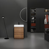 24" Bathroom Vanities with Single Sink Combo, Undermount Sink Cabinet with Double drawer, Freestanding Cabinet,Engineering wood