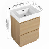 24" Bathroom Vanities with Single Sink Combo,Engineering wood