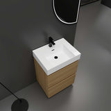 24" Bathroom Vanities with Single Sink Combo,Engineering wood