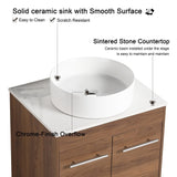 24" Bathroom Vanity with Sink, 24 Inches FreeStanding Vanity, Modern Sink Vanity Combo, Floor Stand Vanity