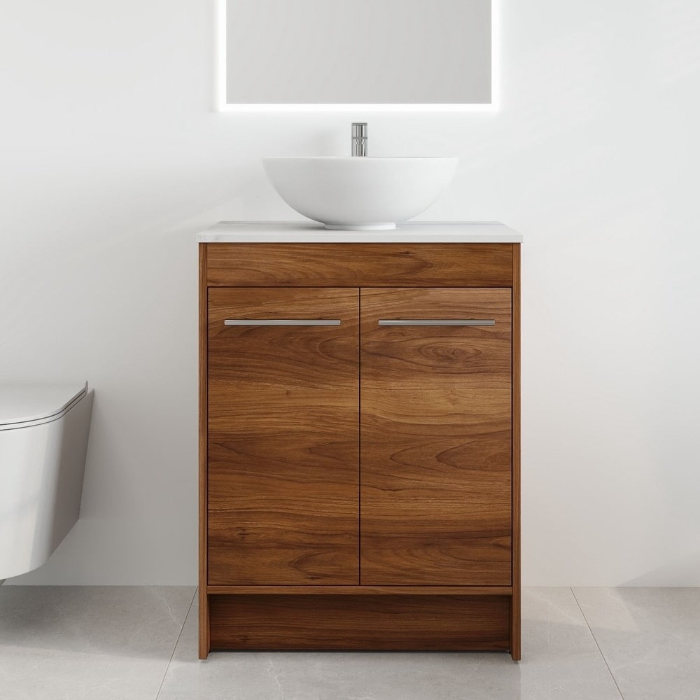 24" Bathroom Vanity with Sink, 24 Inches FreeStanding Vanity, Modern Sink Vanity Combo, Floor Stand Vanity
