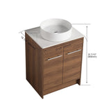 24" Bathroom Vanity with Sink, 24 Inches FreeStanding Vanity, Modern Sink Vanity Combo, Floor Stand Vanity