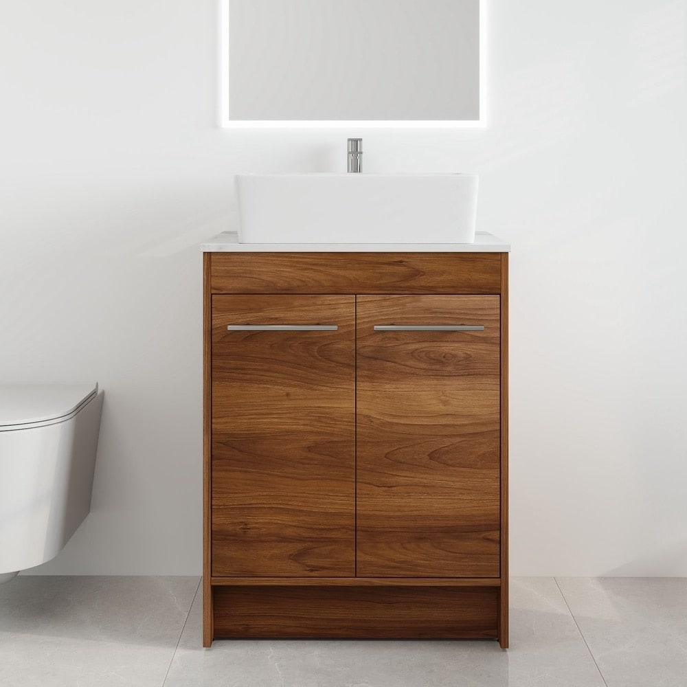 24" Bathroom Vanity with Sink, 24 Inches FreeStanding Vanity, Modern Sink Vanity Combo, Floor Stand Vanity