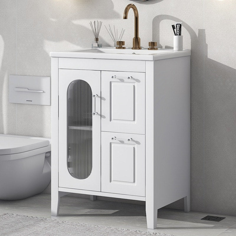 24 Bathroom Vanity with Sink Bathroom Vanity Cabinet with Two Drawer Overstock