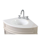 24-inch Benton Collection Triadsville Slim Corner Bathroom Sink Vanity
