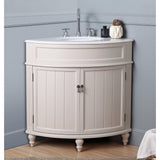 24-inch Benton Collection Triadsville Slim Corner Bathroom Sink Vanity