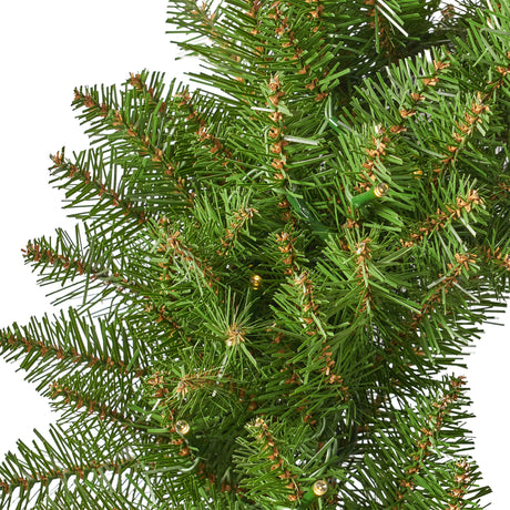 24" Fraser Fir Pre-Lit Warm White LED Artificial Christmas Wreath by Christopher Knight Home - led-clear