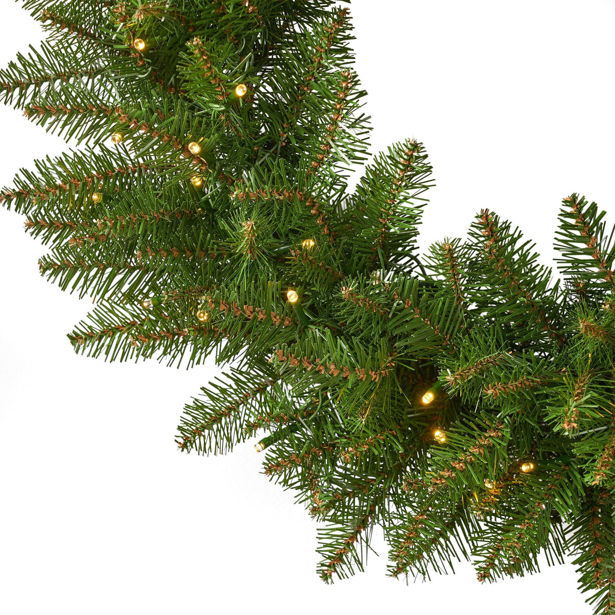 24" Fraser Fir Pre-Lit Warm White LED Artificial Christmas Wreath by Christopher Knight Home - led-clear