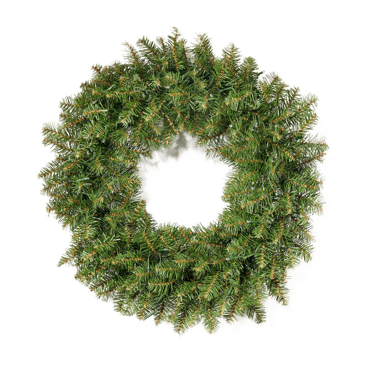 24" Fraser Fir Pre-Lit Warm White LED Artificial Christmas Wreath by Christopher Knight Home - led-clear