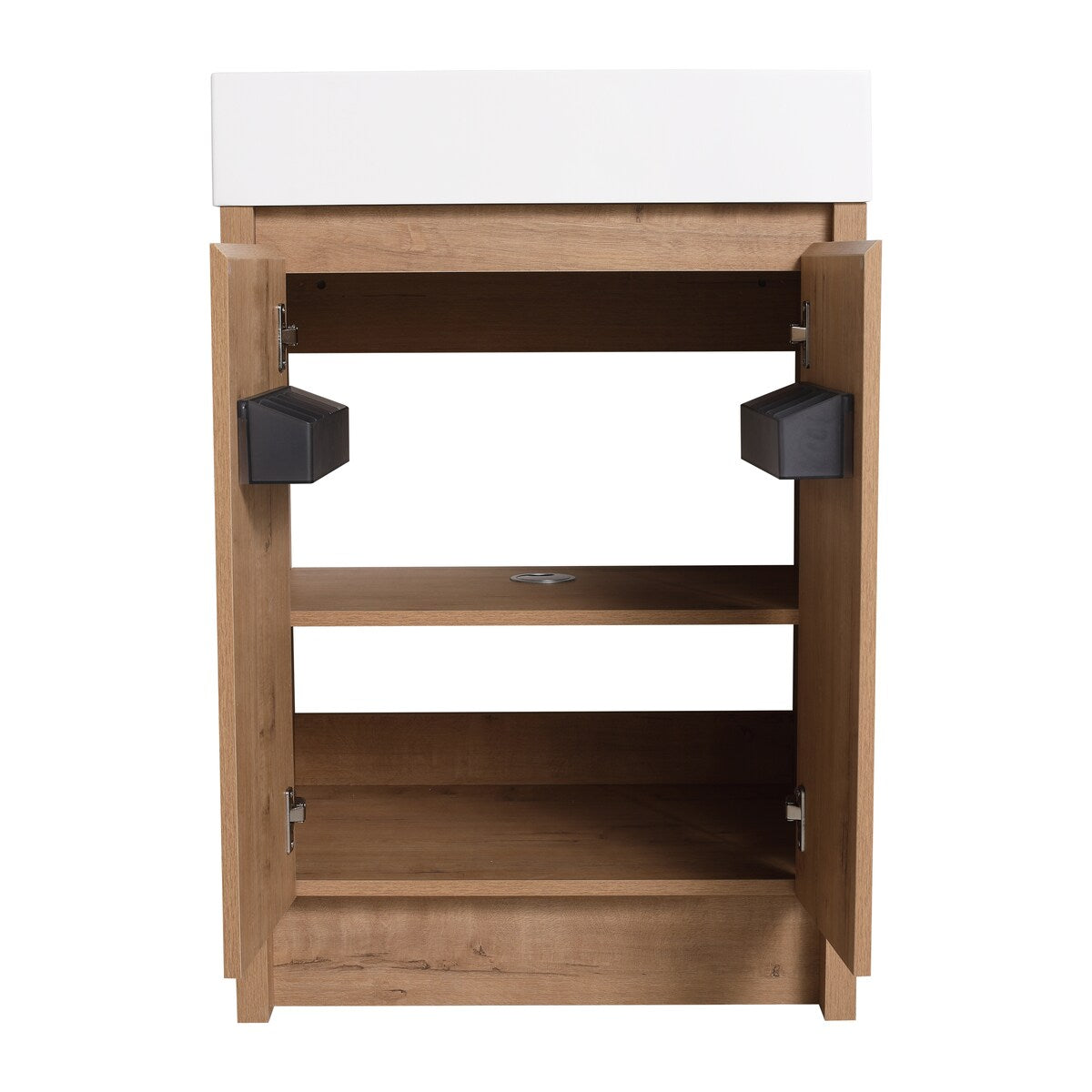 24" FreeStanding Bathroom Vanity with Sink, Floor Stand Bathroom Vanity with Soft Close Door and Shelf