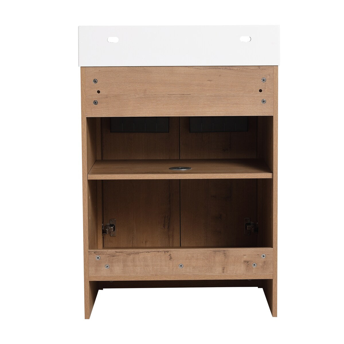 24" FreeStanding Bathroom Vanity with Sink, Floor Stand Bathroom Vanity with Soft Close Door and Shelf