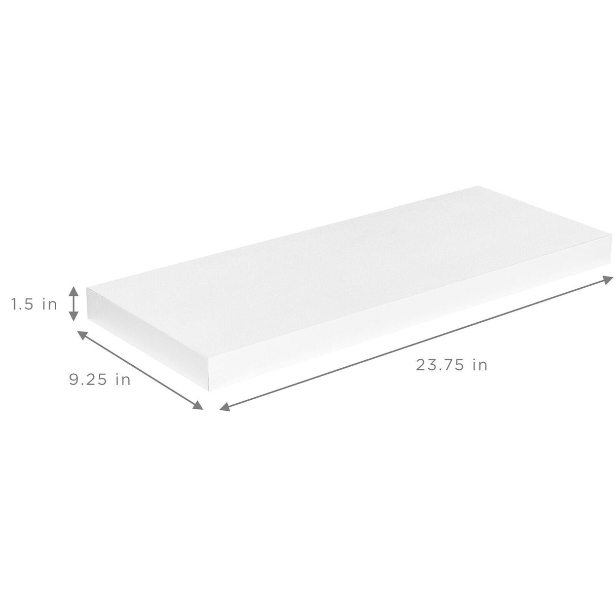 24" Long White Floating Shelves - Hanging Wall Shelves Decoration