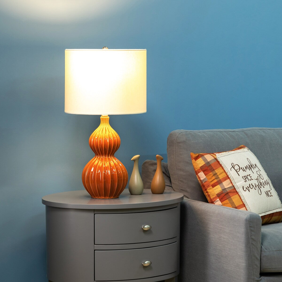 24" Modern Bedside LED Table Lamp