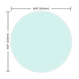 24" Round Tempered Glass Table Top Clear Glass 2/5 Inch Thick Beveled Polished Edge