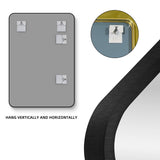 24" x 30" Black Framed Vanity Bathroom Wall Mirror