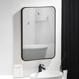 24" x 30" Black Framed Vanity Bathroom Wall Mirror