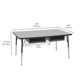 24" x 60" Book Box Activity Table with Adjustable Swivel Glide Legs