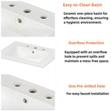 24"Bathroom Vanity Combo with Ceramic sink, Luxurious Space-Saving Vanity - white