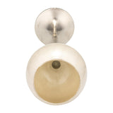 24"Hx5" Diameter Base, Glass Tealight Holder in Pearl White, Elegant Candle Holder, Aluminum and Glass Construction for
