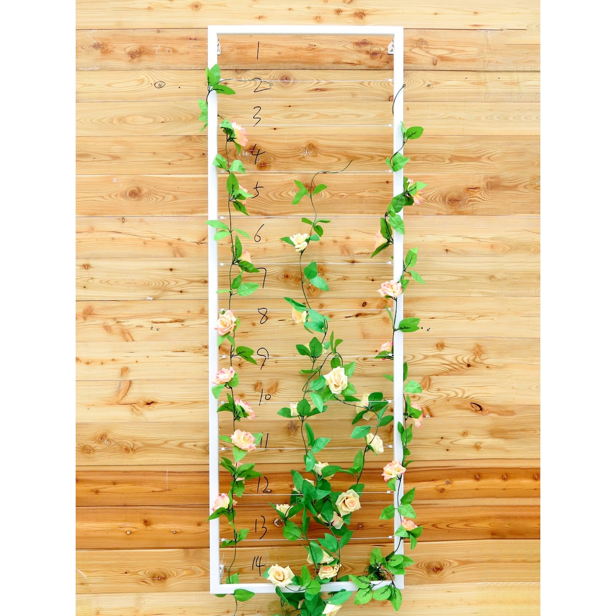 24'' H x 70'' W Wall Mounted Steel Lattice Panel Trellis - 2pc