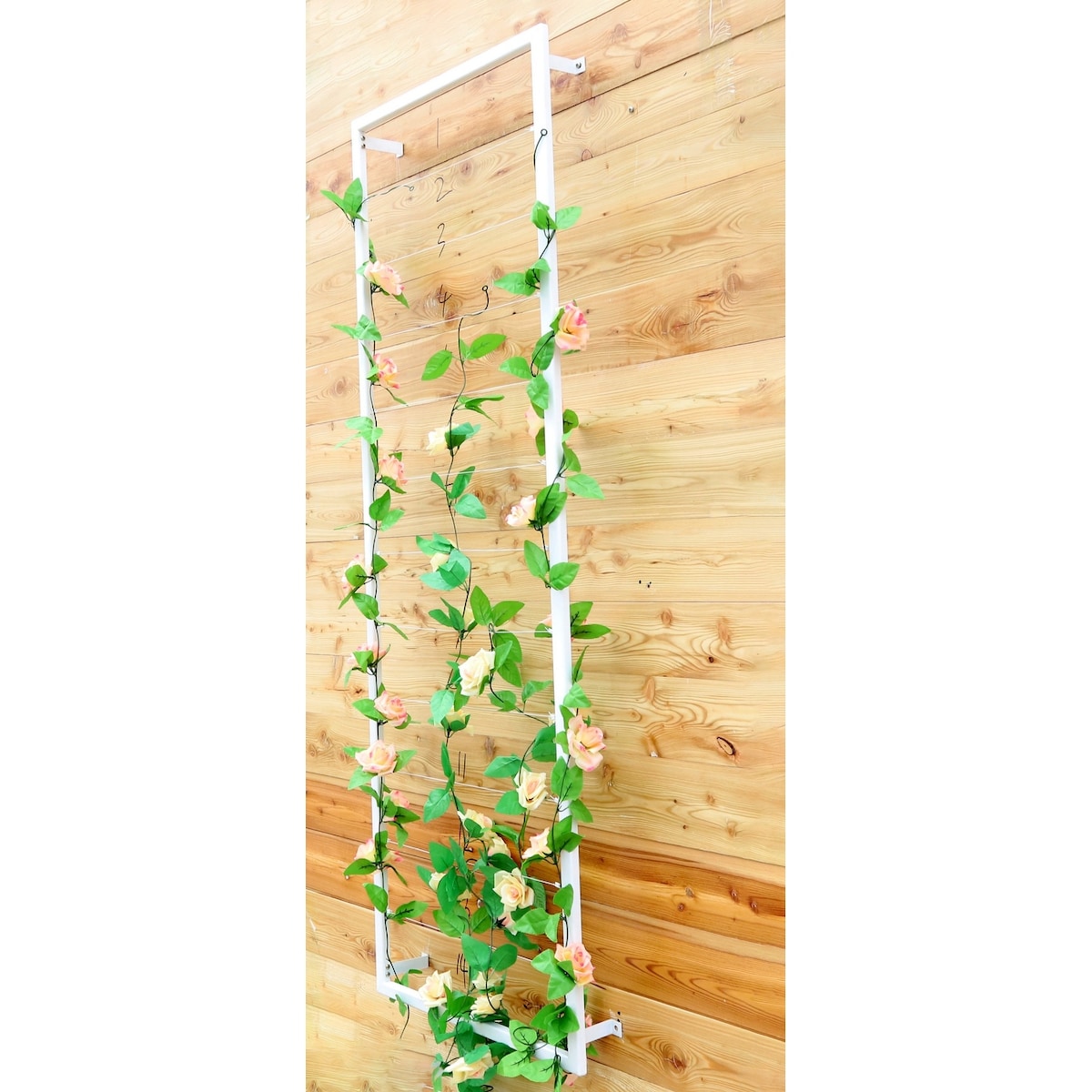 24'' H x 70'' W Wall Mounted Steel Lattice Panel Trellis - 2pc