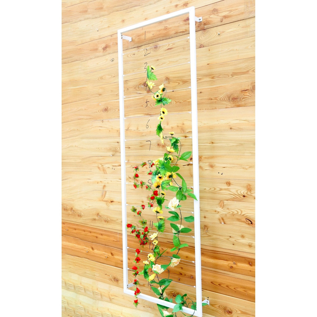 24'' H x 70'' W Wall Mounted Steel Lattice Panel Trellis - 2pc