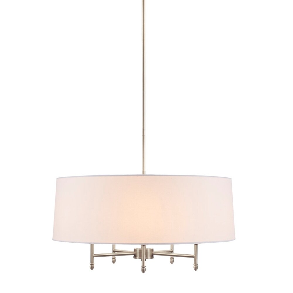 24'' Multi-Color 5-Light Drum Shade Chandelier - 24''×24''×62.5''