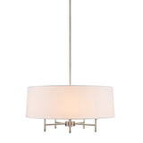 24'' Multi-Color 5-Light Drum Shade Chandelier - 24''×24''×62.5''