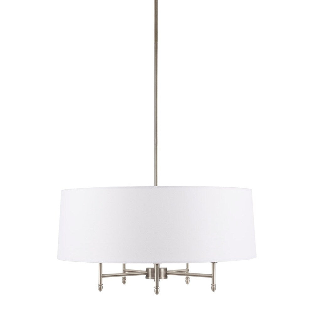 24'' Multi-Color 5-Light Drum Shade Chandelier - 24''×24''×62.5''