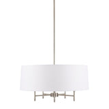 24'' Multi-Color 5-Light Drum Shade Chandelier - 24''×24''×62.5''
