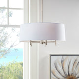 24'' Multi-Color 5-Light Drum Shade Chandelier - 24''×24''×62.5''