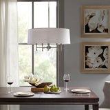 24'' Multi-Color 5-Light Drum Shade Chandelier - 24''×24''×62.5''