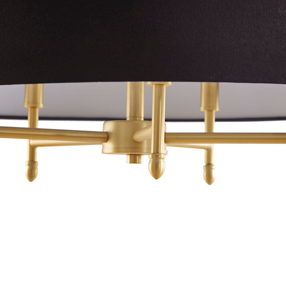 24'' Multi-Color 5-Light Drum Shade Chandelier - 24''×24''×62.5''