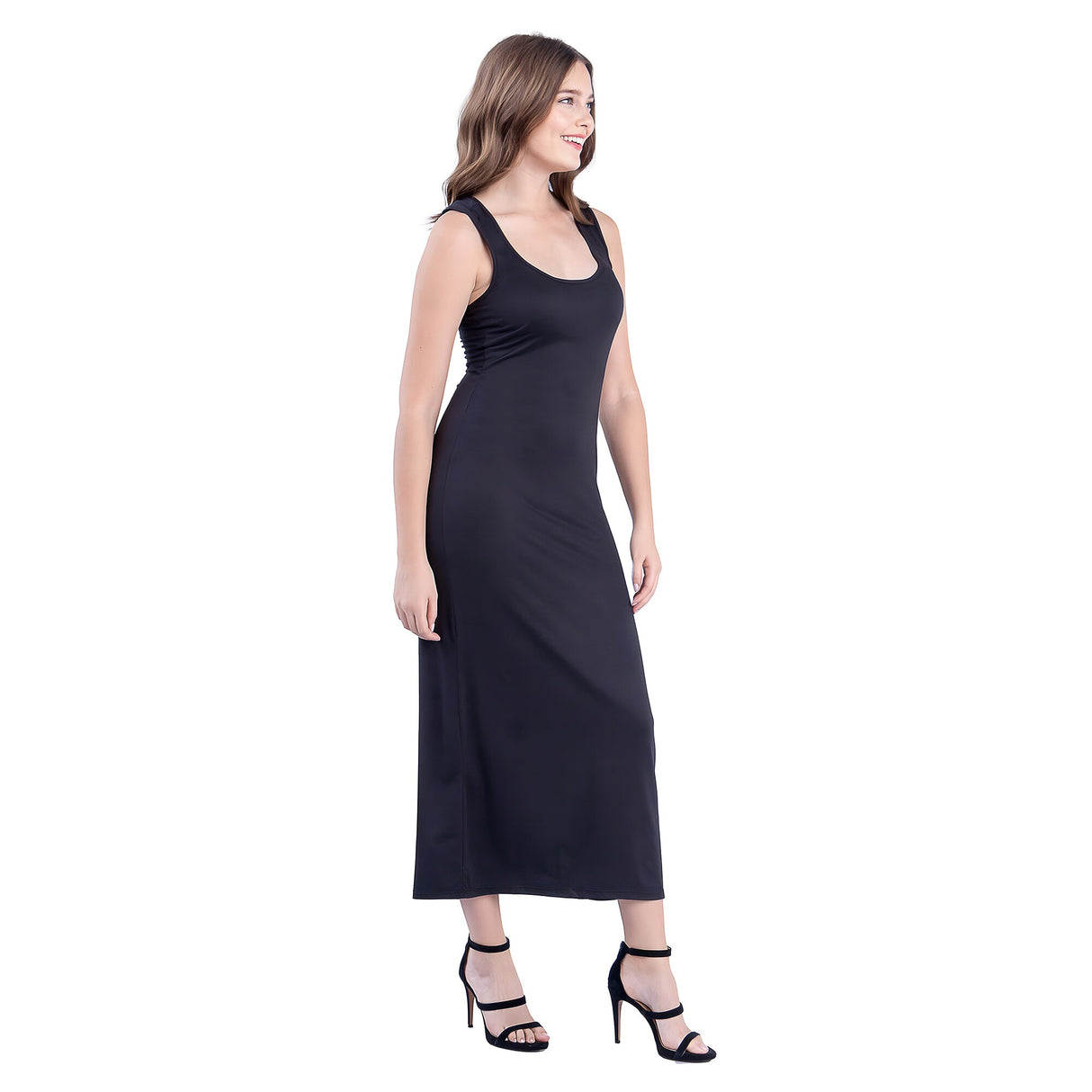 24seven Comfort Apparel Scoop Neck Maxi Dress with Racerback Detail
