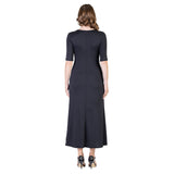 24seven Comfort Apparel Womens Casual Maxi Dress With Sleeves