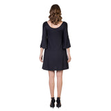 24seven Comfort Apparel Womens Knee Length Cold Shoulder Dress